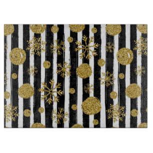 Planche À Découper Fléchettes de neige, boules de neige et rayures