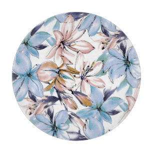 Planche À Découper Fleur aquarelle : Design peint avec amour