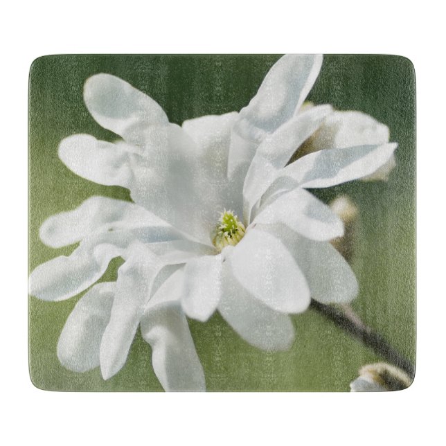 Planche À Découper Fleur blanche de Magnolia (Devant)