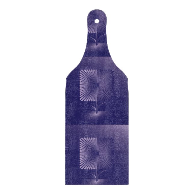 Planche À Découper Fleur carrée violette (Devant)