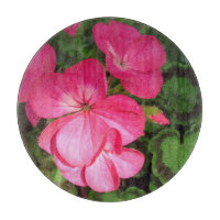 Fleur De Géranium Rose Avec Boucles D'Eau Photo