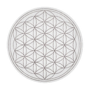 Planche À Découper Fleur de la grille en cristal de la vie (V-Fumée)