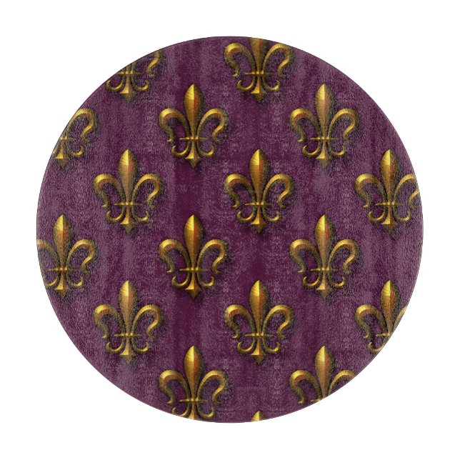 Planche À Découper Fleur De Lis Pattern (Devant)