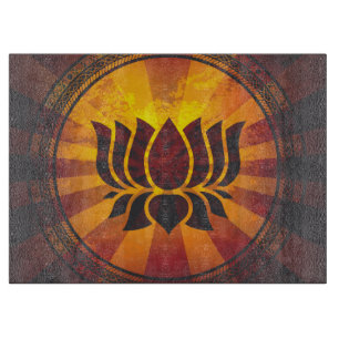 Planche À Découper Fleur de Lotus vintage