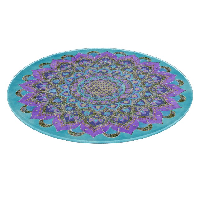 Planche À Découper Fleur De Vie - Mandala India Style 2 (Coin)