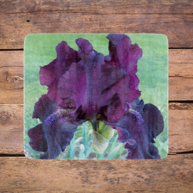 Planche À Découper Fleur d'Iris Profond Violet (In Situ)