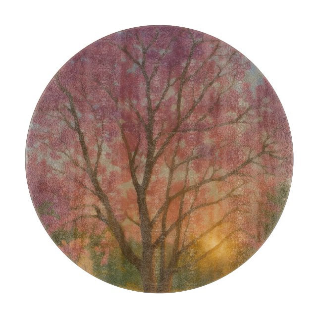 Planche À Découper Fleur d'or - Peinture de jardin couché de soleil (Devant)