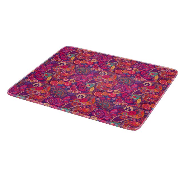 Planche À Découper Fleur noire : Motif de jardin rose artistique (Coin)