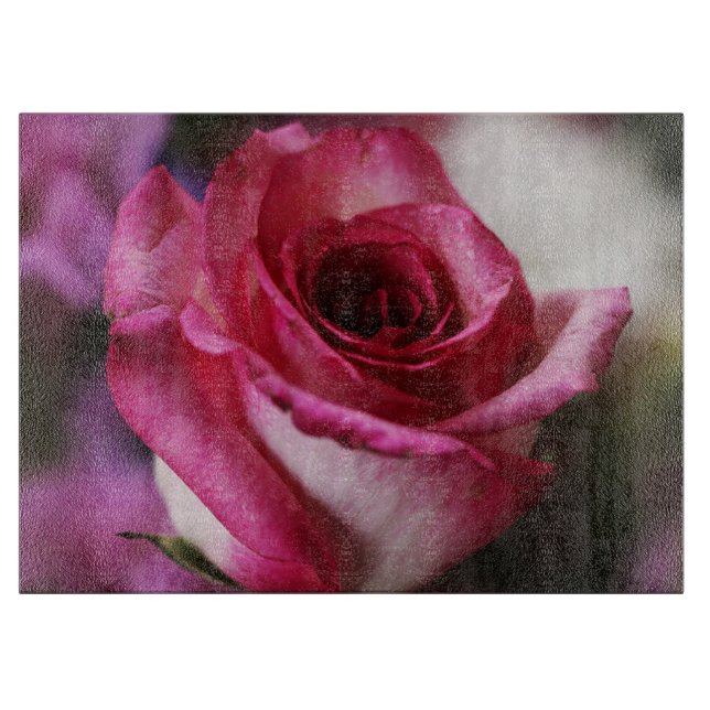 Planche À Découper Fleur rose rose (Devant)