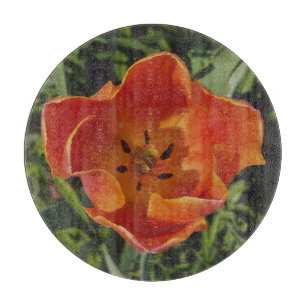 Planche À Découper fleur rouge de printemps