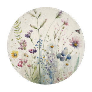 Planche À Découper Fleur sauvage aquarelle