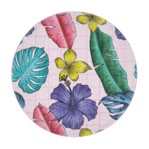 Planche À Découper Fleur tropicale : motif feuille sans soudure