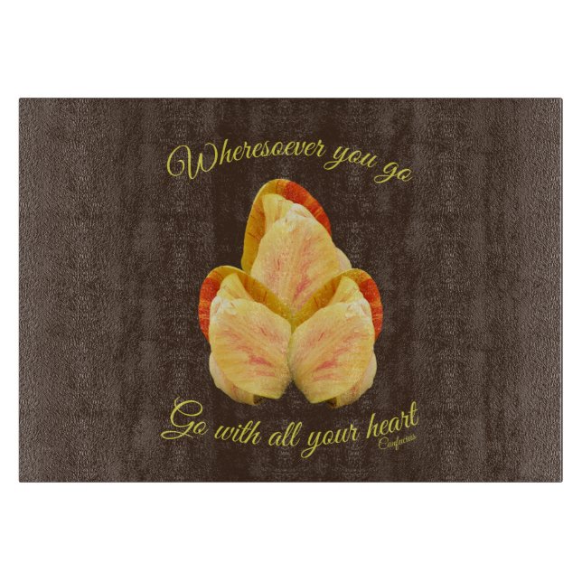 Planche À Découper Fleur Tulip Aller Avec Votre Coeur Inspirationnel (Devant)