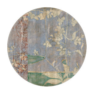 Planche À Découper Fleurs blanches sur l'arrière - plan de papier