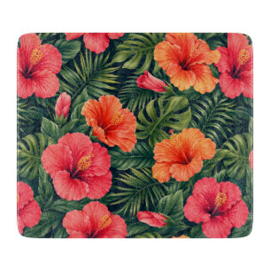 Planche À Découper Fleurs de Tilleul Tropical Vibrant