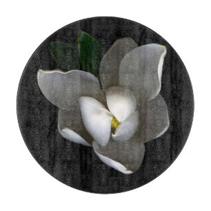 Planche À Découper Fleurs   Fleur de Magnolia blanc unique