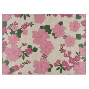 Planche À Découper Fleurs Roses, Motif Floral, Motif De Fleurs