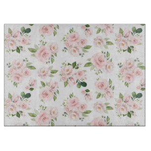 Planche À Découper Fleurs roses, Roses roses, Fleurs Aquarelles