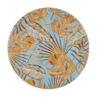 Planche À Découper Fleurs Tropicales Vibrantes : Colorées Et Sans Cou