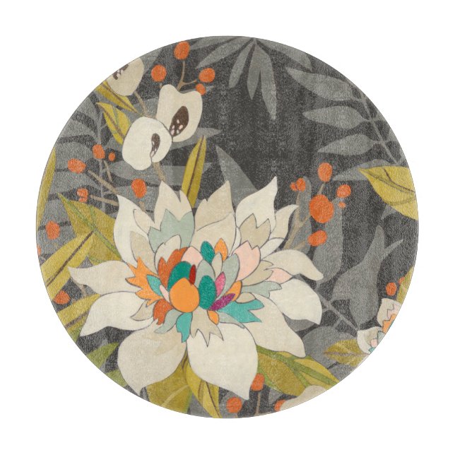 Planche À Découper Fleurs Tropiques Twilight (Devant)