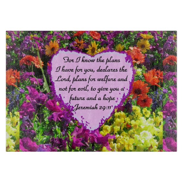 PLANCHE À DÉCOUPER FLORAL JEREMIAH 29:11 PHOTO DESIGN (Devant)