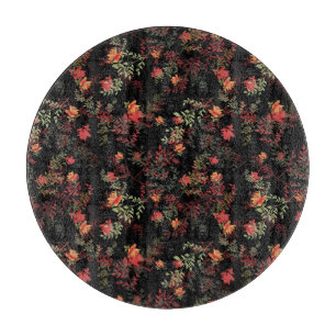 Planche À Découper Floral noir Arrière - plan sans couture Motif
