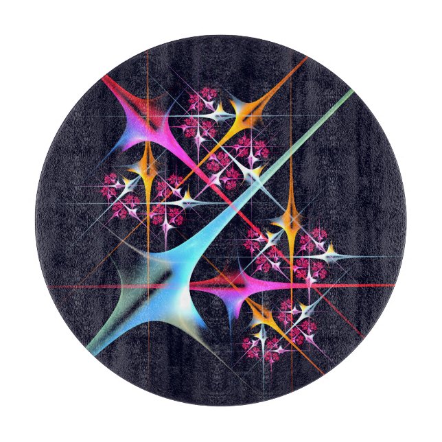 Planche À Découper Floral rose moderne Art Abstrait Couleur Motif #01 (Devant)