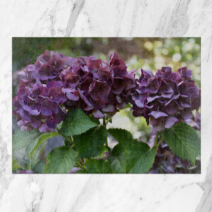 Planche À Découper Floral Violet rouge Hydrangea