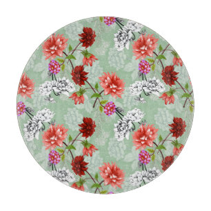 Planche À Découper Flore de printemps vert : main tirée