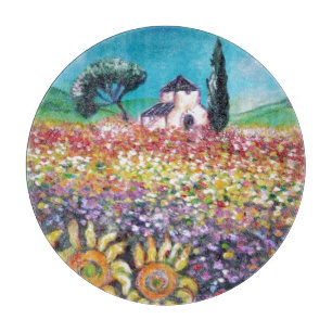 Planche À Découper FLORE EN TOSCANE/ Champs, Pépites et tournesols