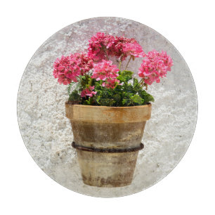 Planche À Découper Flowers   Geranium In Flower in Pot