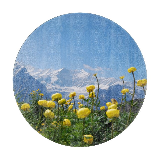 Planche À Découper Flowers (homonymie) | Eiger Monch Swiss Alps (Devant)
