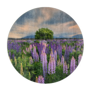 Planche À Découper Flowers (homonymie) Lupine Field à New Zealand