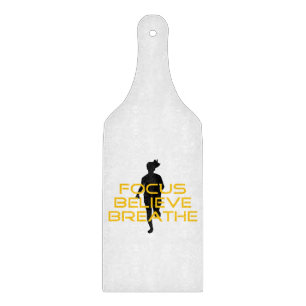 Planche À Découper Focus Croire Respirer Jaune Courir Fitness