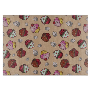 Planche À Découper Fond graphique de cupcakes