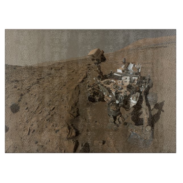 Planche À Découper Forage Mars Curiosity Red Martian Paysage (Devant)