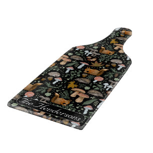 Planche À Découper Forêt d'automne Animaux d'automne et champignons