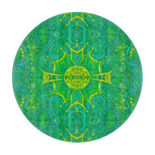 Planche À Découper Forêt papillon Bohème Arabesque Motif Vert