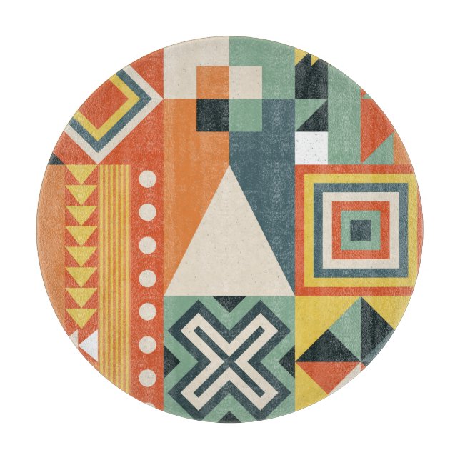 Planche À Découper Formes géométriques, arrière - plan simple plat. (Devant)