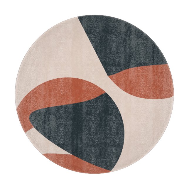 Planche À Découper Formes organiques Tons chauds Moderne   (Devant)