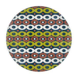 Planche À Découper Formes Ovales Africaines : Coloré Sans Couleur.