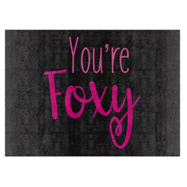 Planche À Découper Foxy noir et rose (Devant)