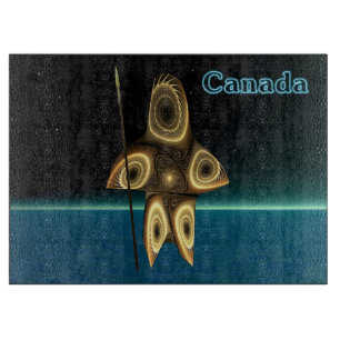 Planche À Découper Fractal Inuit Hunter