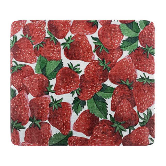 Planche À Découper Fraises et crème (Devant)