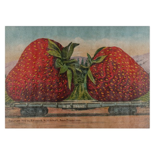 Planche À Découper Fraises Giant Fruit Antique Fruit Amusant (Devant)