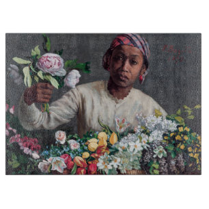 Planche À Découper Frederic Bazille - Jeune Femme avec Pivoines