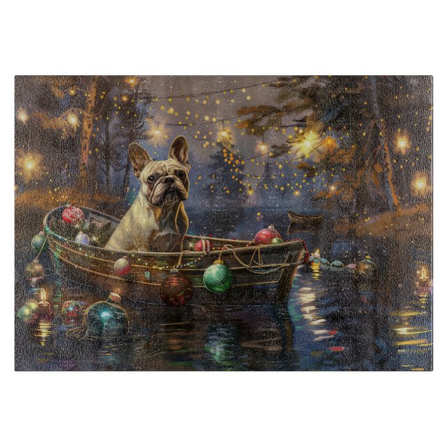 Planche À Découper French Bulldog Christmas Festive Voyage (Devant)