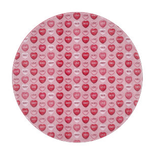 Planche À Découper friandises colorées motif de coeur de la Saint-Val