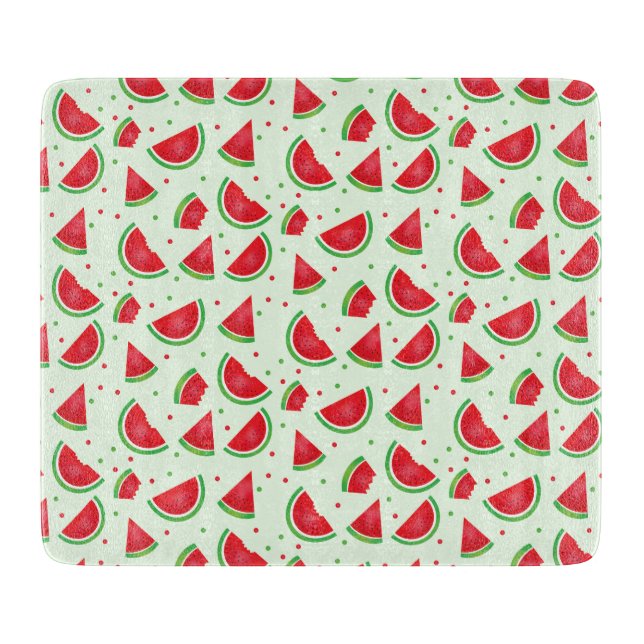 Planche À Découper Fruit Motif de pastèque Melon vert d'été (Devant)