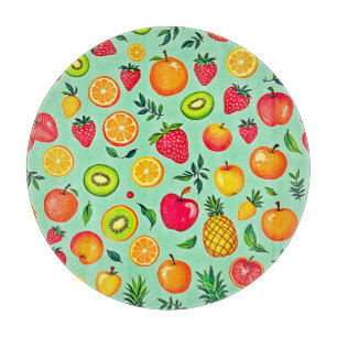 Planche À Découper Fruits d'été Conception transparente